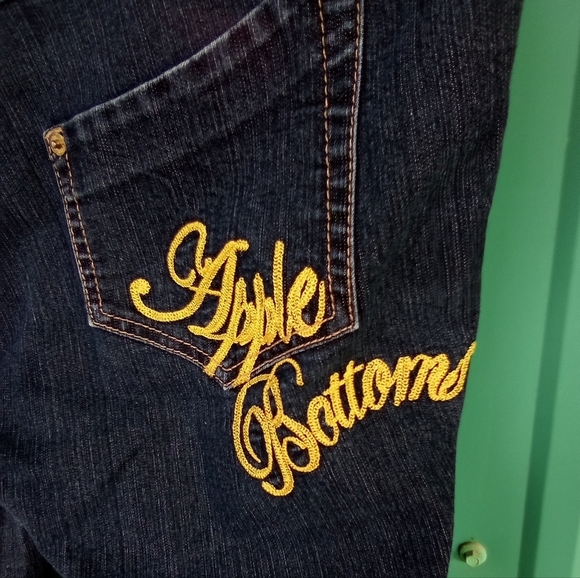 Apple Bottoms Denim - Women's Apple Bottoms Embroidered Blue Jeans Size 13/14 Embroidery Y2K